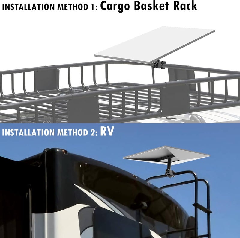 BUJ Starlink Gen 3 RV Ladder Mount & Roof Rack Mount - Load-Bearing 200lbs, Adjustable Installation Range 0.8-1.17” for Poles, Roofs, SUVs, and Outdoor Use - Image 3